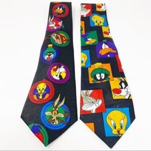 Looney Tunes Mania Vintage 1993 Ties Lot of 2